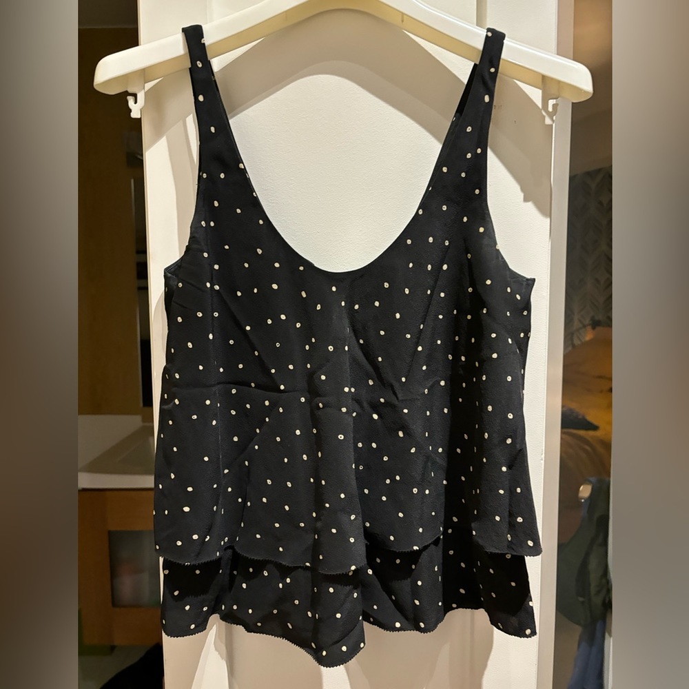 Black silk Babaton blouse, size small